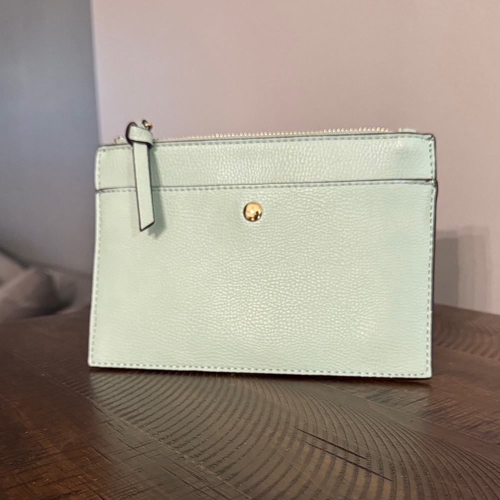 Liz Claiborne Mint Green Leather Clutch